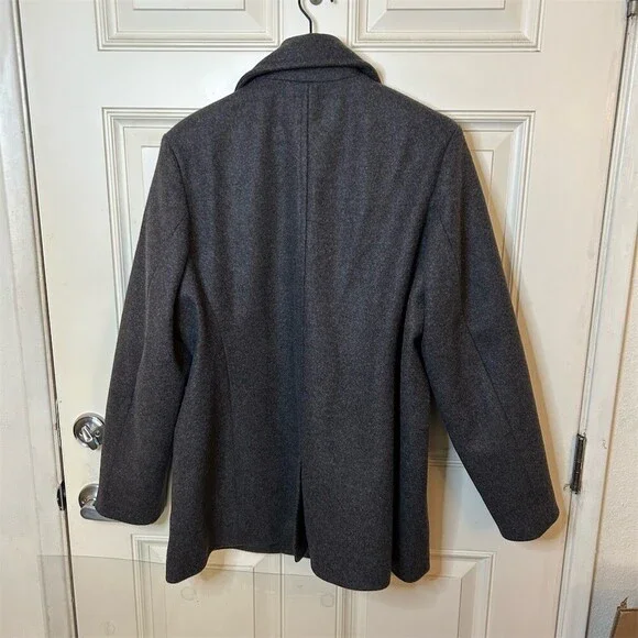 NWT Old Navy Pea Coat Womens XL Dark Gray Charcoal Double Breasted Lined - Picture 7 of 7